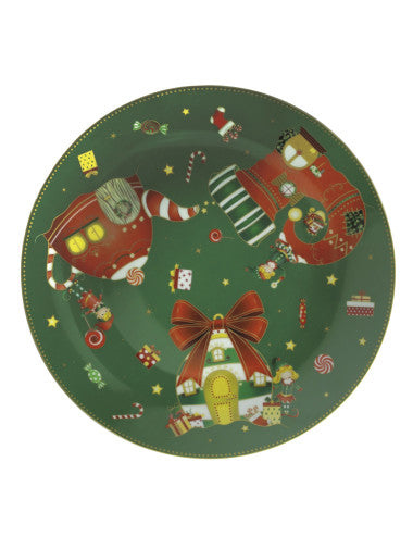 piatto-portata-elfomagia-porcellana-verde-8029722845494(Prodotto da Pre-Ordinare)