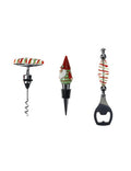 Christmas wine set, 3 pieces, glass, stainless steel, zinc-alloy, 8029722811031 (Pre-Order Product)