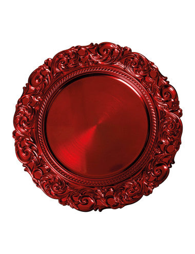 Baroque-Red-Underplate-Set-of-4-Pc-pp-8029722514246 (Pre-Order Product)