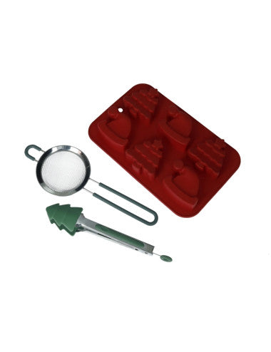 stampo-biscotti-natale-rosso-silicone-con-pinza-silicone-e-setaccio-inox-8029722820507(Prodotto da Pre-Ordinare)