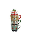 Dolomite stackable teddy bear mug set of 4 (8029722846941) (Pre-order product)